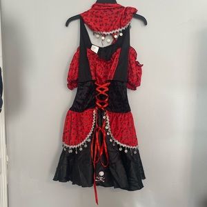 Pirate costume size L with head scarf